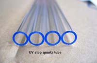 UV stop quartz tube