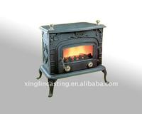 wood burning cast iron fireplace