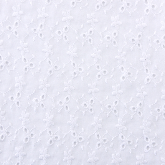 Cotton Lace Fabric With Embroidery For