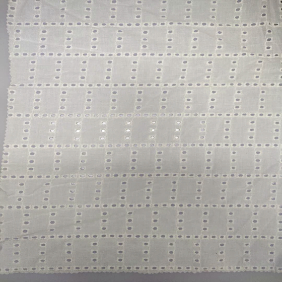 100% cotton embroidered garment lace fabric