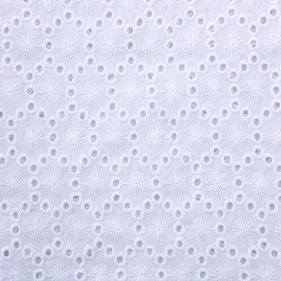White 100 Cotton Swiss Voile Lace