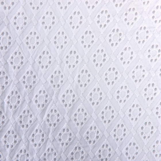 Keqiao Cotton Fabric For Dresses Embroidered