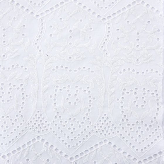 Embroidered Design Cutwork Border Voile Embroidery
