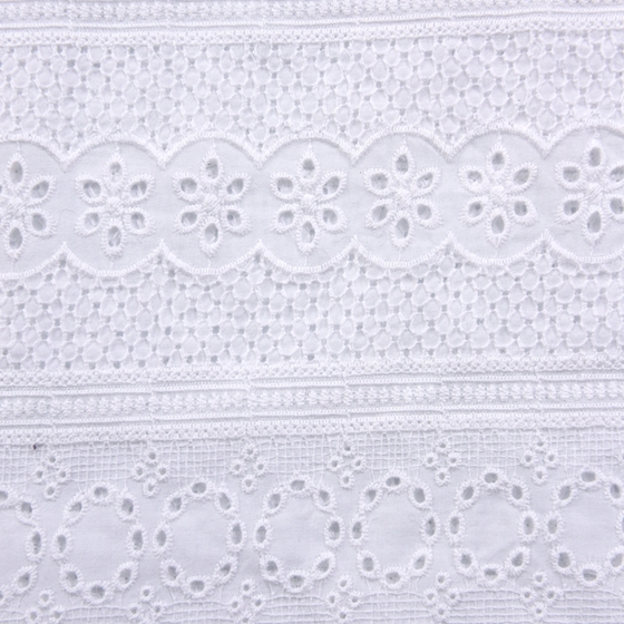 African Embroidery 100 White Cotton Embroidered