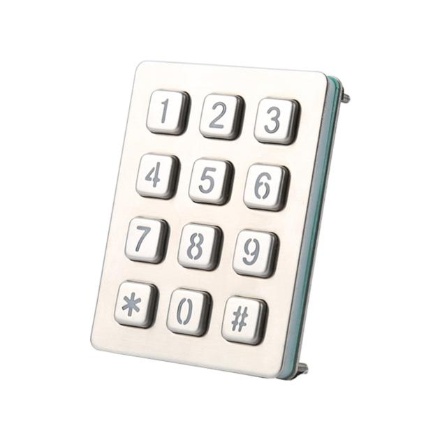 Industrial custom keyboard/ rs232 illuminated numeric keypad/ 4x3 matrix backlit keypad