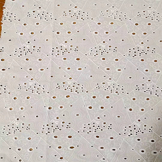 embroidered polyester cotton voile fabric lace price