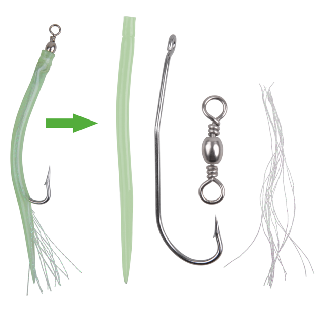 Tube Jig Bait Shank Offset Hook