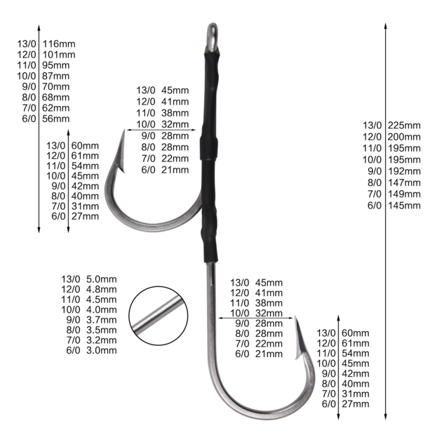 7691S Double Rig Fishing Hooks Circle