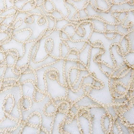 African Embroidery Gold Mesh Lace New