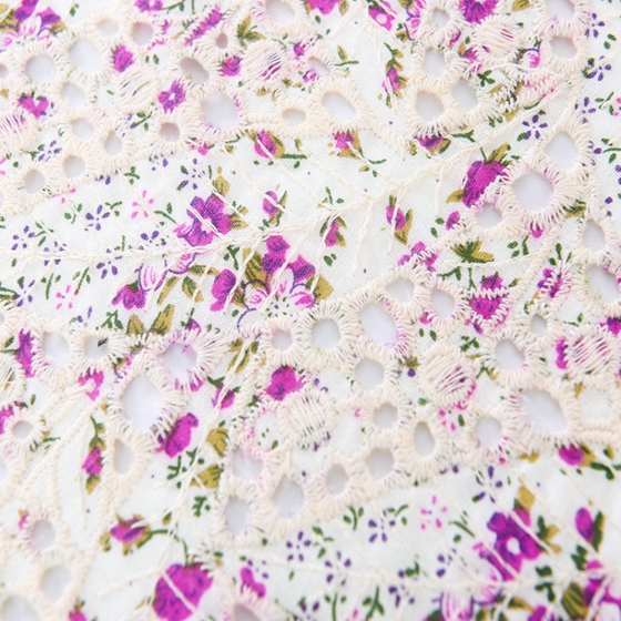 Swiss Eyelet Embroidery Fabric 100 Cotton