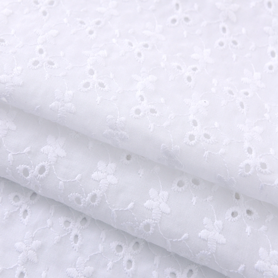 cotton lace fabric with embroidery for sale