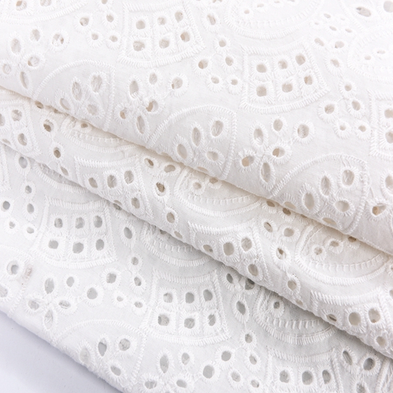 Border Embroidery Lace Cotton Embroidered Fabric