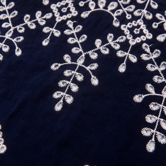 embroidery swiss blue cotton embroidered lace fabric