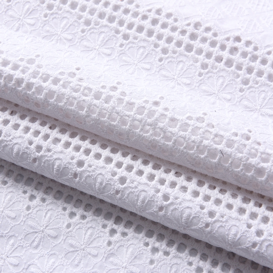 lace cotton fabric with embroidery