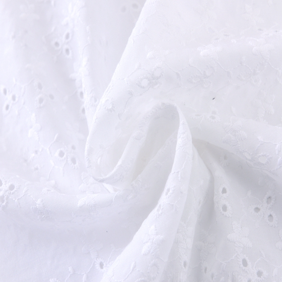 Cotton Lace Fabric With Embroidery For