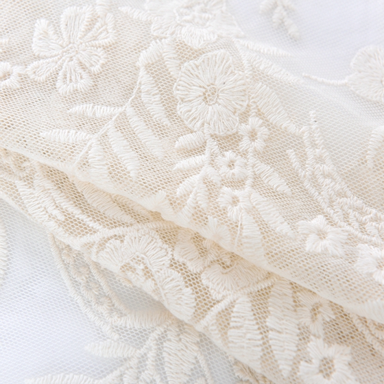 net guipure lace cotton border embroidery fabric