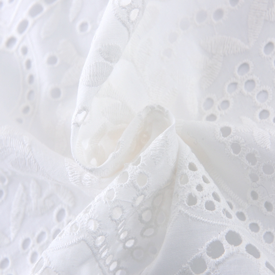 Embroidered Design Cutwork Border Voile Embroidery