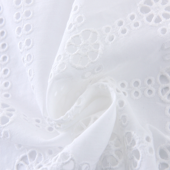Embroidery Heavy Cotton Lace Fabric Embroidered