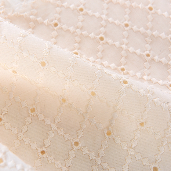 Swiss Voile White Cotton Fabrics Embroidered