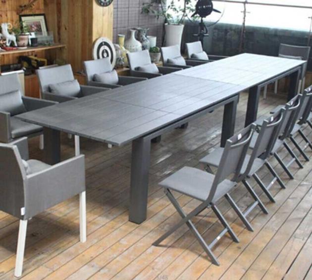 Aluminum conference Table and Chairs