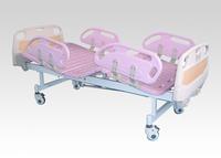  Movable double shakes bed with PE bed head and all plastic bed board 