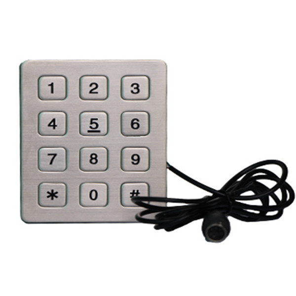 12 Keys Stainless Steel Outdoor Keypad