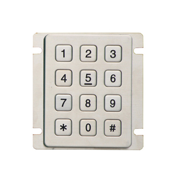 12 Keys Stainless Steel Outdoor Keypad