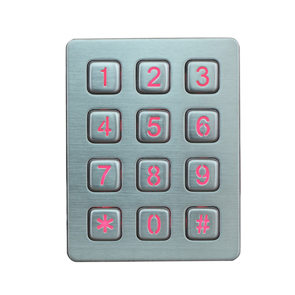 Industrial Custom Keyboard Rs232 Illuminated Numeric