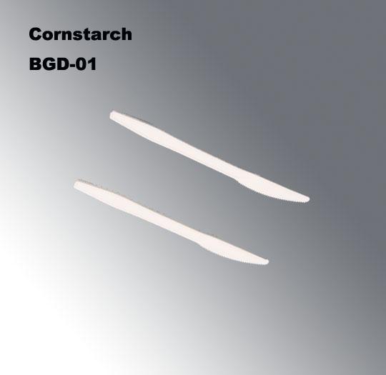 160mm Cornstarch Disposable 100% Biodegradable Cutlery Knife