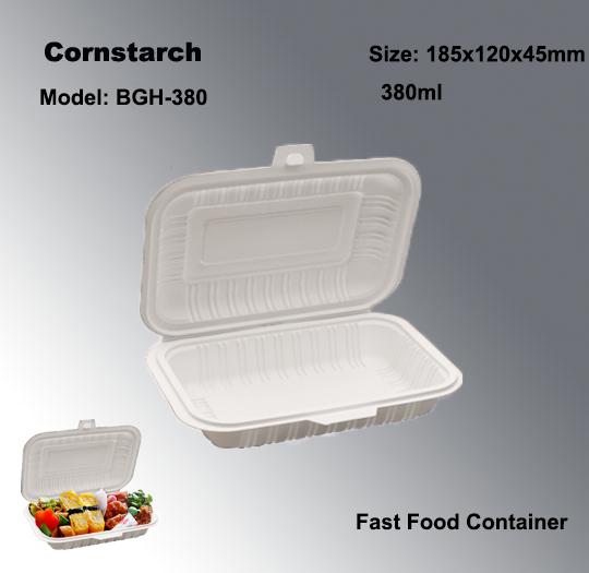 Biodegradable Cornstarch Healthy Harmless Disposable Take Out Lunch Box