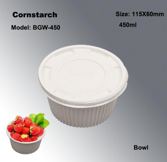 High Quality Disposable Biodegradable Cornstarch Harmless Healthy Food Using Bowl