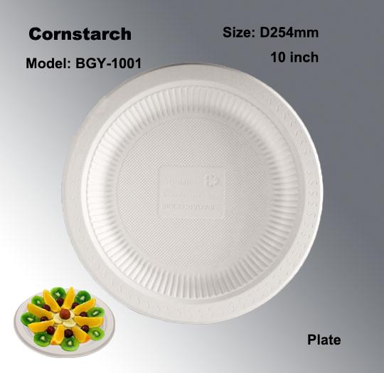 High Capacity Disposable Biodegradable Corn Starch Material Tableware Dishes Plates