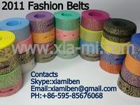 2011 fashion silicone rubber plastic belts