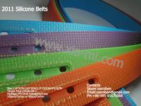 2011 fashion colorful silicone rubber plastic belts