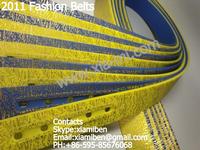 2011 fashion colorful silicone rubber plastic belts