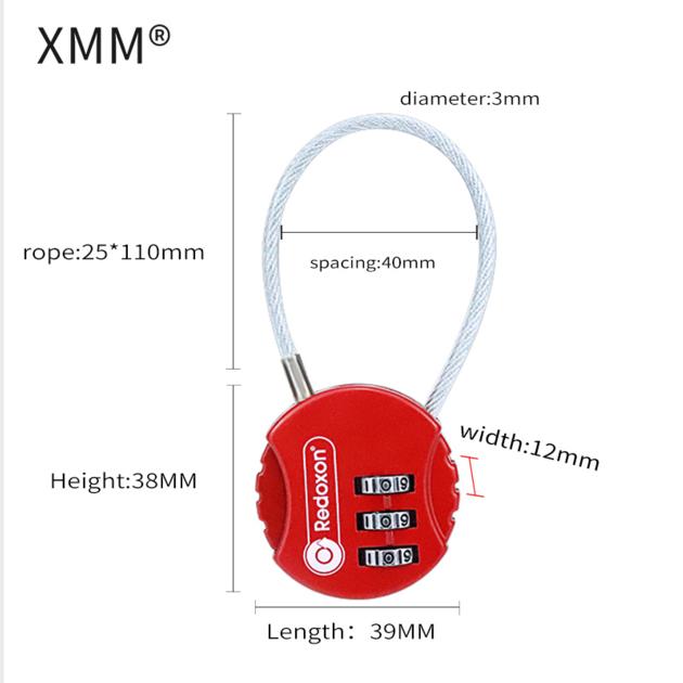Cable Lock Combination Wire Security Padlock