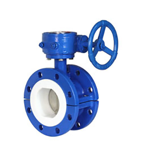 PTFE Full Lined Flanged Butterfly Valve
