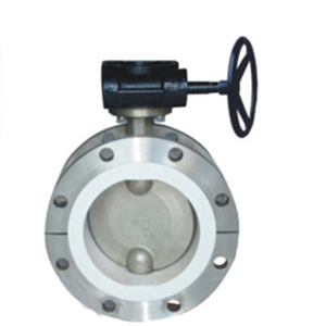 PTFE Full lined flanged butterfly valve D341F