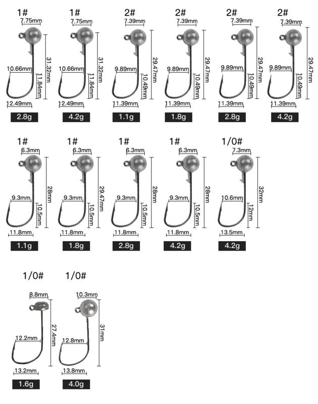 Tungsten Steel Head Fish Hooks Single