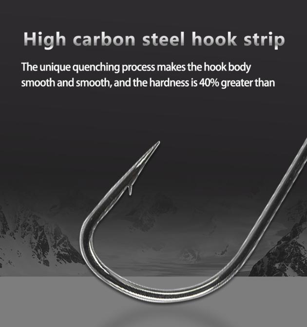 Tungsten Steel Head Fish Hooks Single