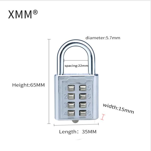 Numbers Digits Password Combination Lock XMM