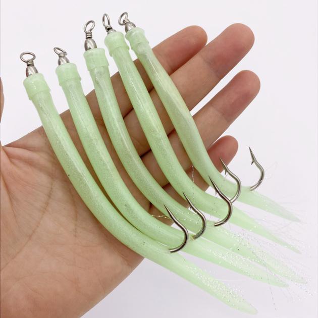 Tube Jig Bait Shank Offset Hook