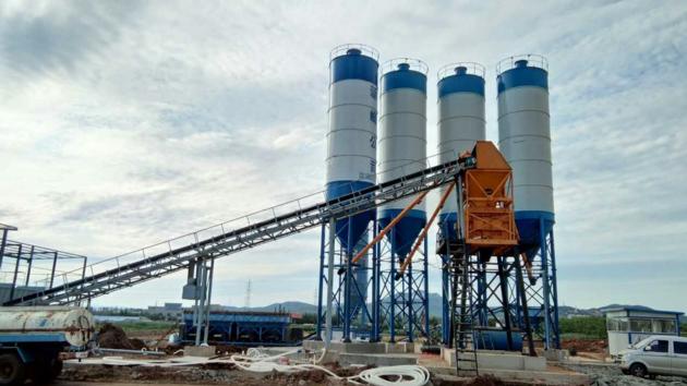 Cost advantage of HZS90 concrete mixing plant
