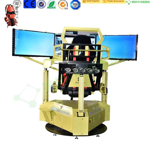 Three Screen Racing Car Video Game
