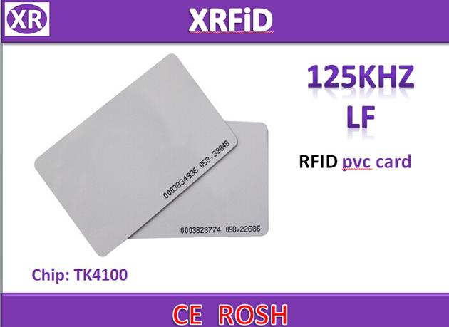 RFID PVC Card 125khz tk4100 rfid card.Blank color with or without Number print  