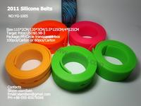 2011 fashion silicone rubber plastic belts
