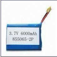  Lithium Polymer Battery Pack with 3.7V Nominal Voltage and 6,000mAh Capacity
