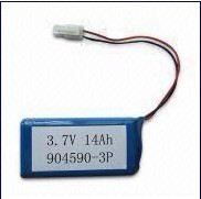 Lithium Polymer Battery Pack with 3.7V Nominal Voltage and 14Ah Capacity