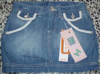 APPAREL STOCK-H.O.T O.X LADY'S DENIM MINI SKIRT(BK90016)