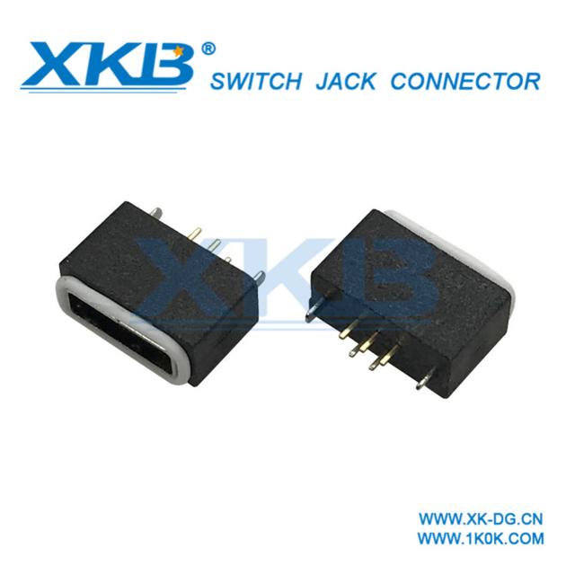 MicroUSB female waterproof connector